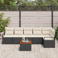 Tuin Sofa Set Met Kussen 7 Pcs Poly Riet