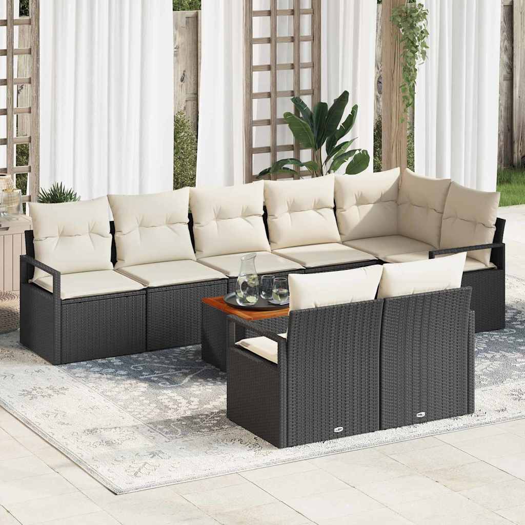 Tuin Sofa Set Met Kussen 9 Pcs Poly Riet