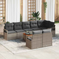 Tuin Sofa Set Met Kussen 9 Pcs Poly Riet