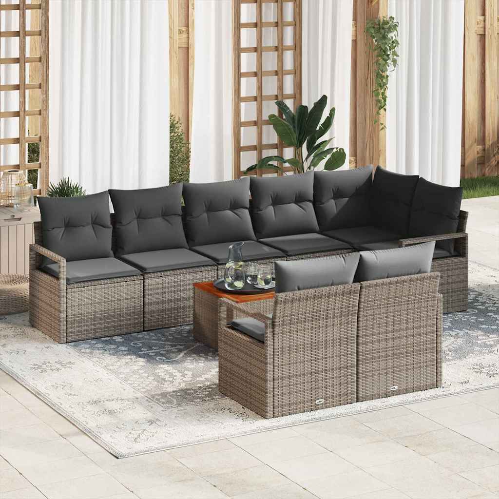Tuin Sofa Set Met Kussen 9 Pcs Poly Riet