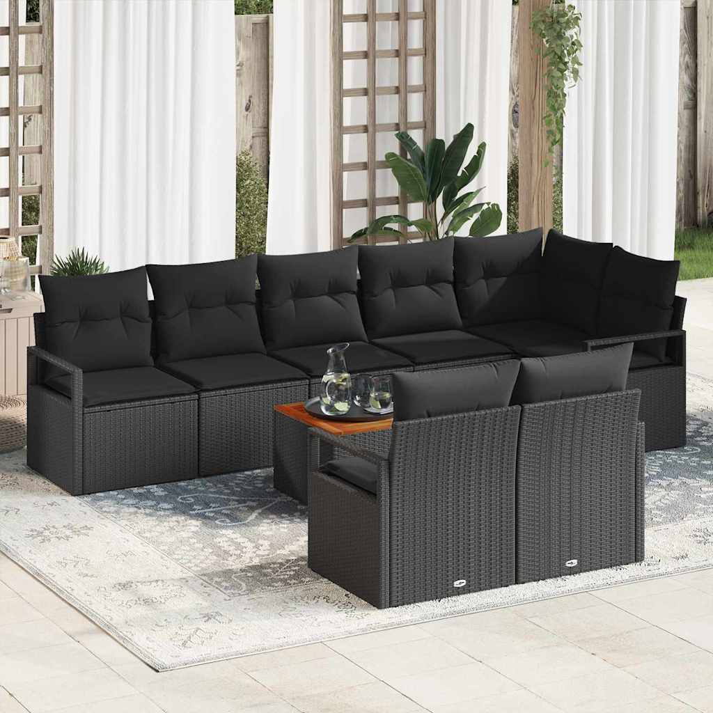 Tuin Sofa Set Met Kussen 9 Pcs Poly Riet