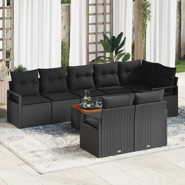 Tuin Sofa Set Met Kussen 9 Pcs Poly Riet