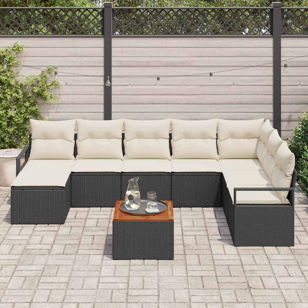 Tuin Sofa Set Met Kussen 9 Pcs Poly Riet