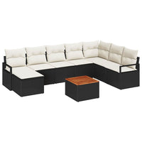 Tuin Sofa Set Met Kussen 9 Pcs Poly Riet