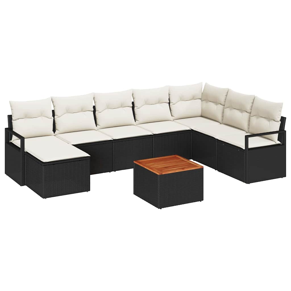 Tuin Sofa Set Met Kussen 9 Pcs Poly Riet
