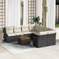 Tuin Sofa Set Met Kussen 9 Pcs Poly Riet