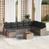 Tuin Sofa Set Met Kussen 9 Pcs Poly Riet