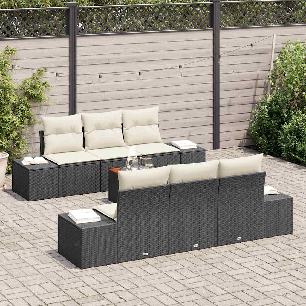 Tuin Sofa Set Met Kussen 7 Pcs Poly Riet
