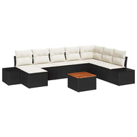 Tuin Sofa Set Met Kussen 9 Pcs Poly Riet