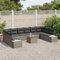 Tuin Sofa Set Met Kussen 11 Pcs Poly Riet