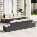 Tuin Sofa Set Met Kussen 9 Pcs Poly Riet