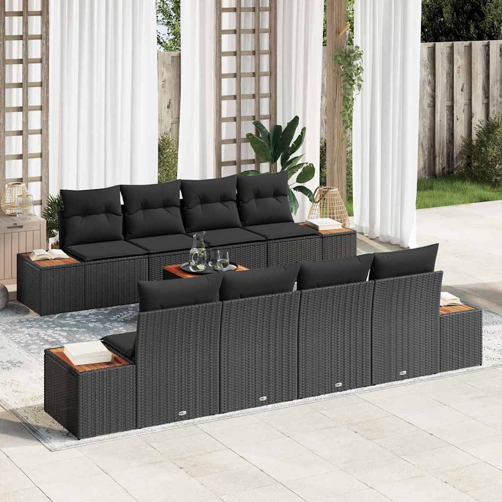 Tuin Sofa Set Met Kussen 9 Pcs Poly Riet