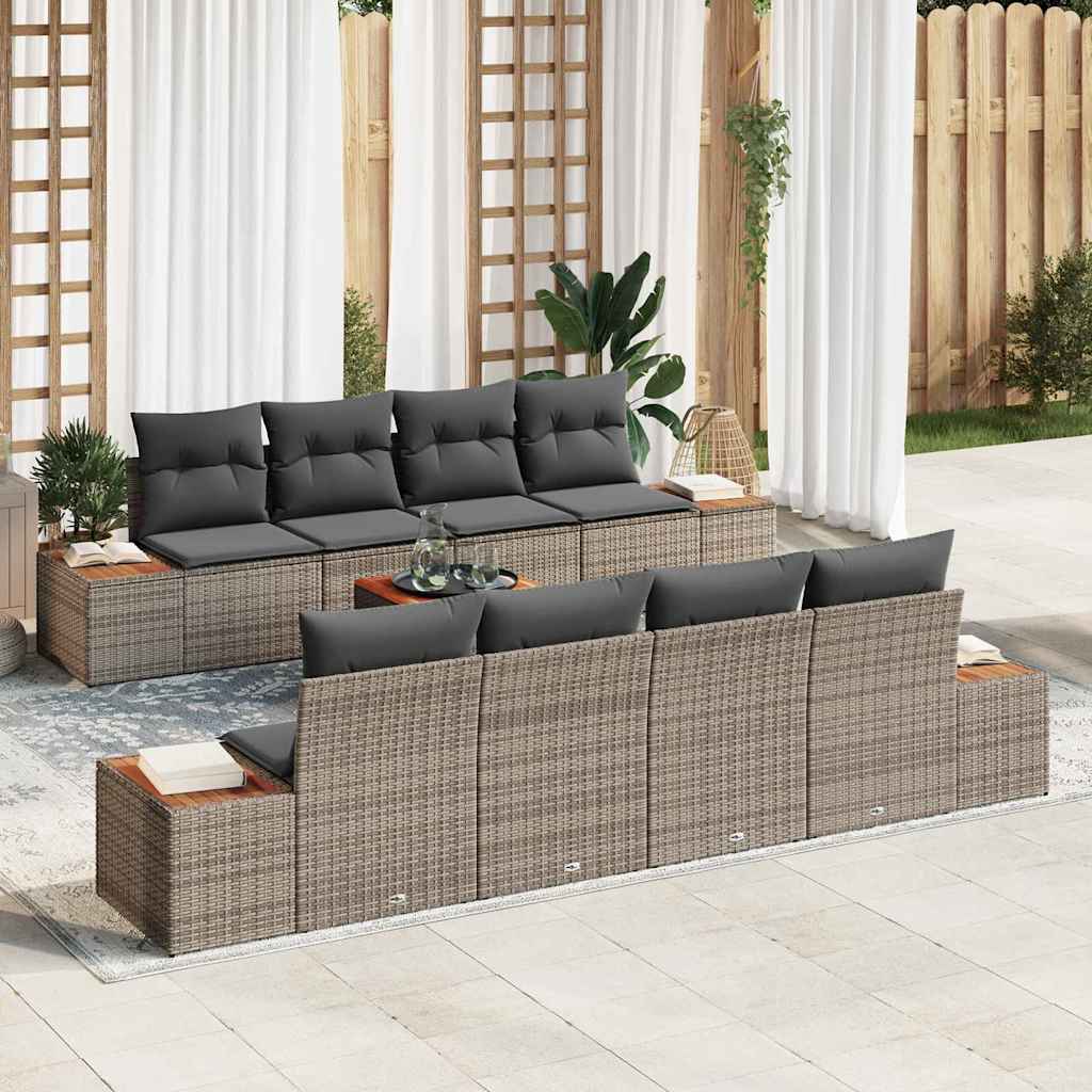 Tuin Sofa Set Met Kussen 9 Pcs Poly Riet