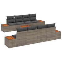 Tuin Sofa Set Met Kussen 9 Pcs Poly Riet