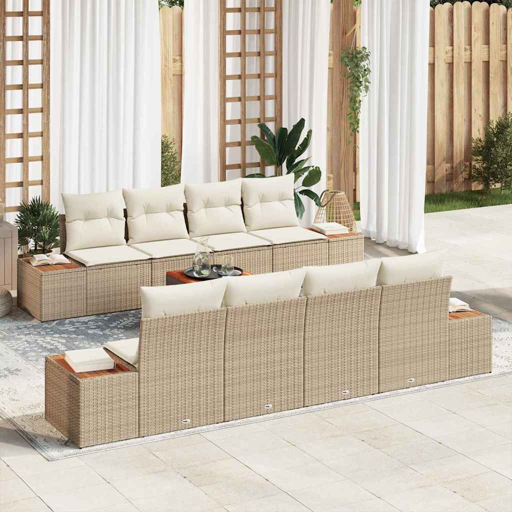 Tuin Sofa Set Met Kussen 9 Pcs Poly Riet