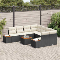 Tuin Sofa Set Met Kussen 9 Pcs Poly Riet