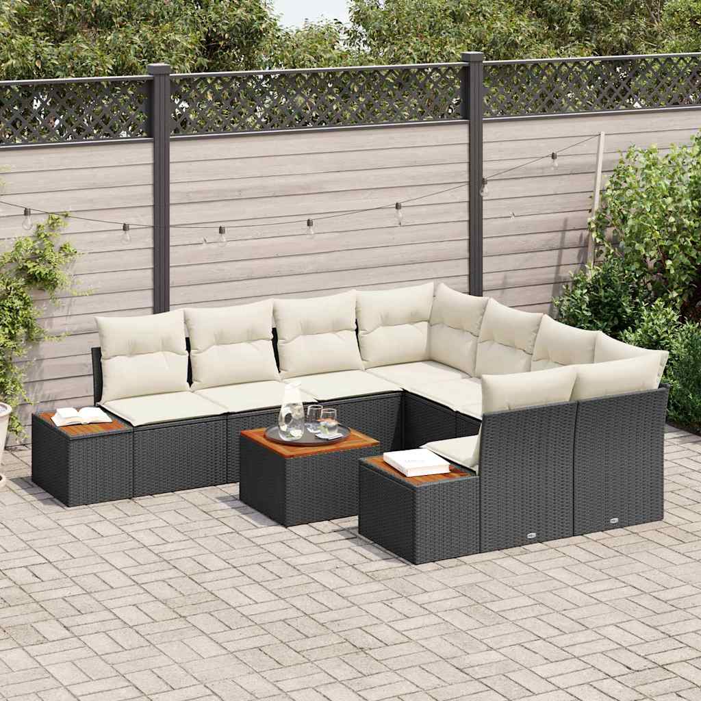 Tuin Sofa Set Met Kussen 9 Pcs Poly Riet
