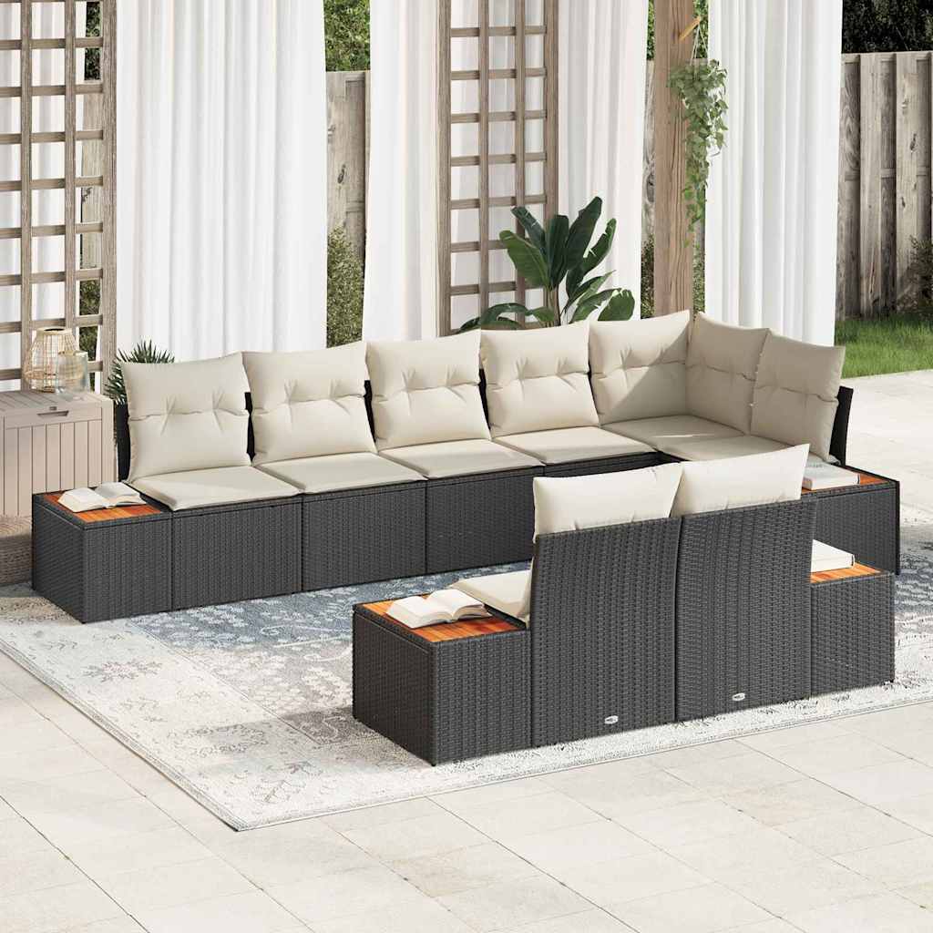 Tuin Sofa Set Met Kussen 9 Pcs Poly Riet