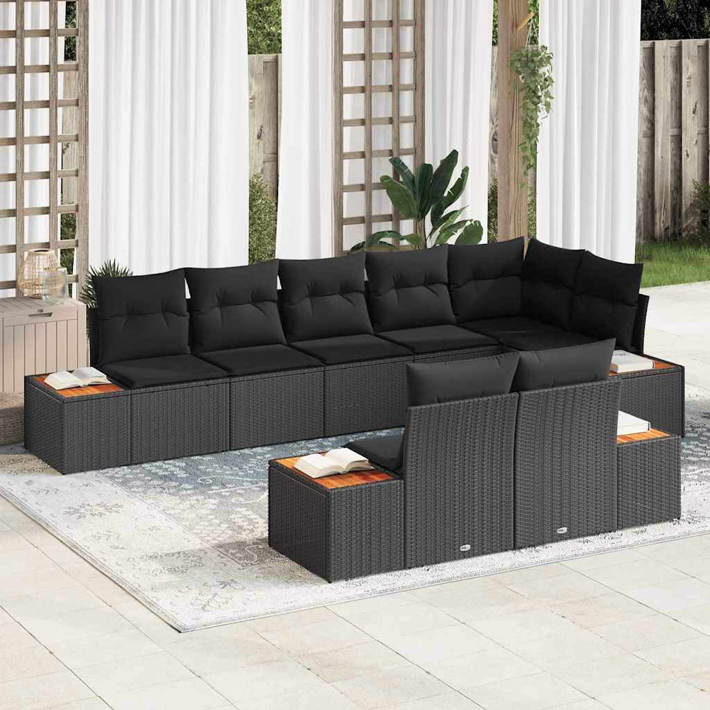 Tuin Sofa Set Met Kussen 9 Pcs Poly Riet