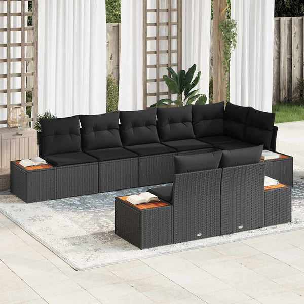 Tuin Sofa Set Met Kussen 9 Pcs Poly Riet