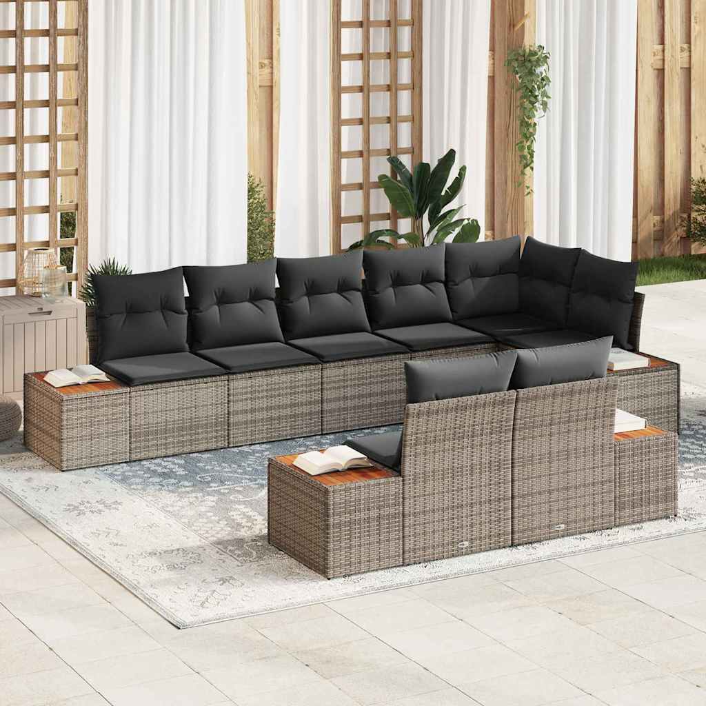 Tuin Sofa Set Met Kussen 9 Pcs Poly Riet
