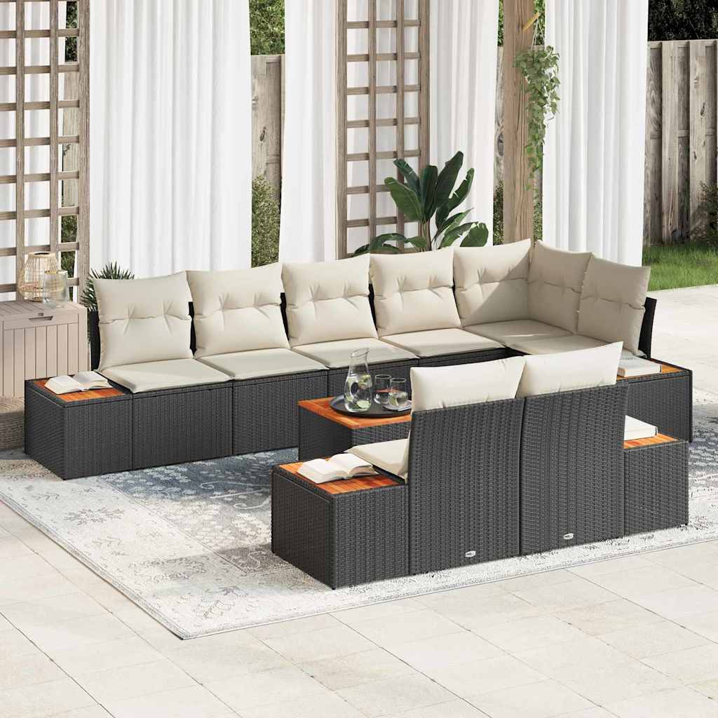 Tuin Sofa Set Met Kussen 9 Pcs Poly Riet