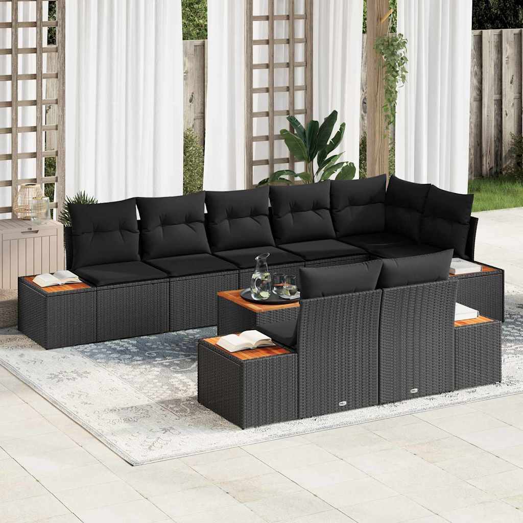 Tuin Sofa Set Met Kussen 9 Pcs Poly Riet