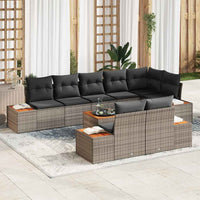 Tuin Sofa Set Met Kussen 9 Pcs Poly Riet