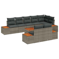 Tuin Sofa Set Met Kussen 9 Pcs Poly Riet