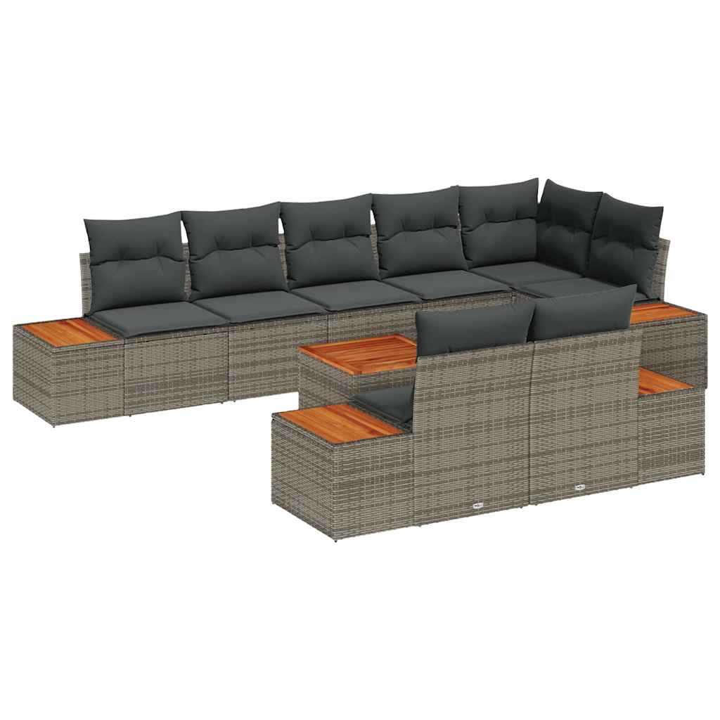 Tuin Sofa Set Met Kussen 9 Pcs Poly Riet