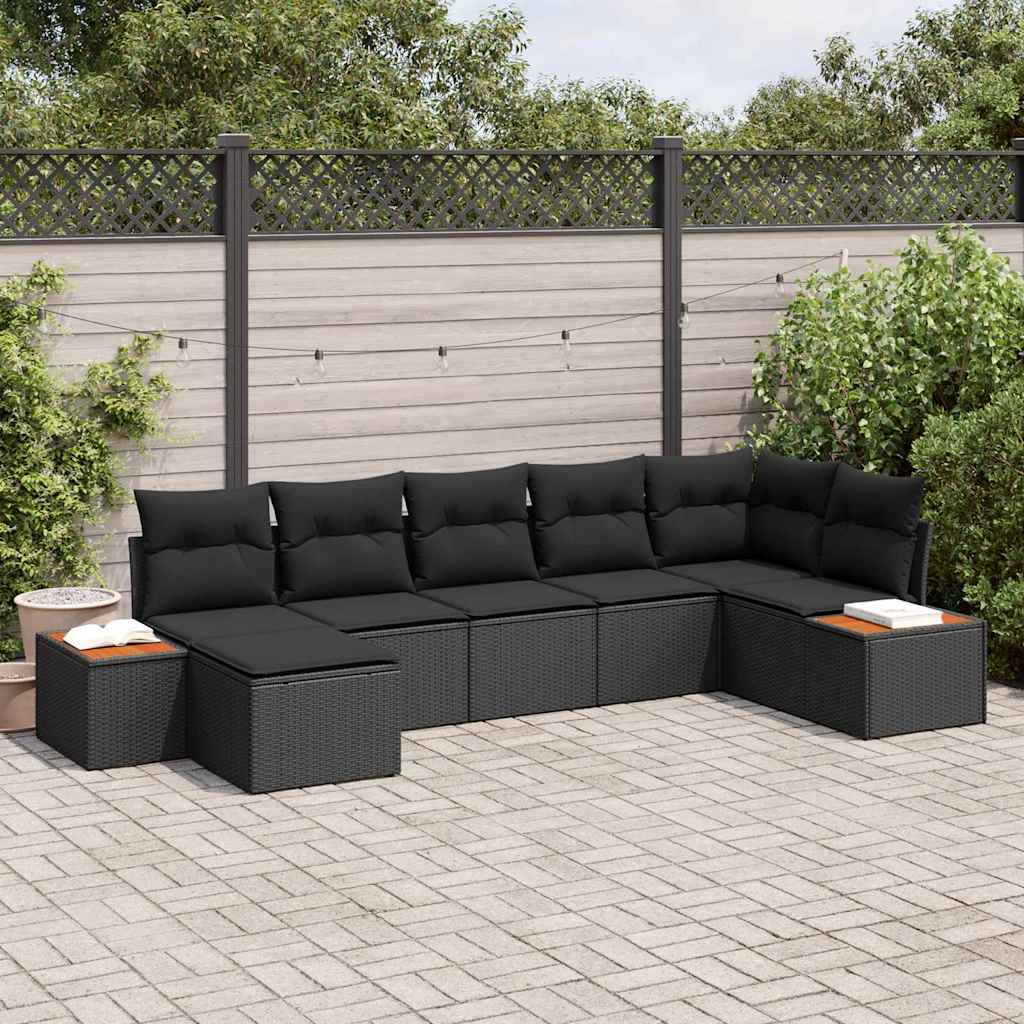 Tuin Sofa Set Met Kussen 7 Pcs Poly Riet