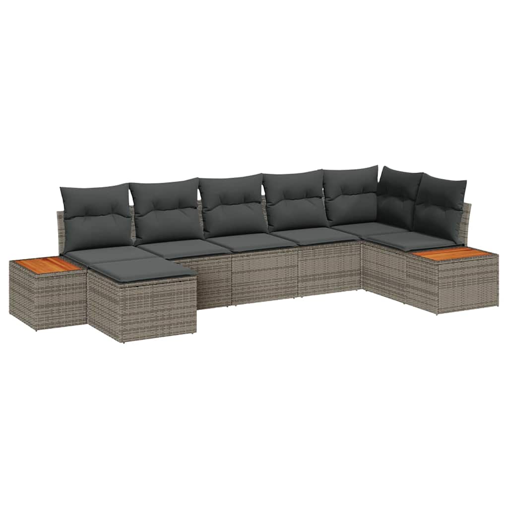 Tuin Sofa Set Met Kussen 7 Pcs Poly Riet