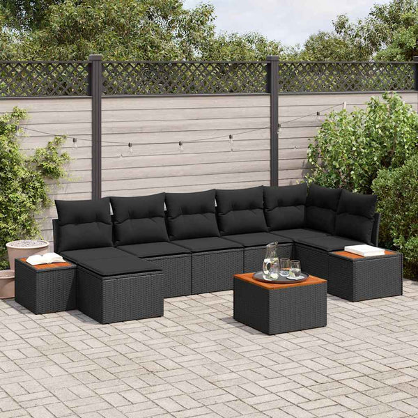 Tuin Sofa Set Met Kussen 7 Pcs Poly Riet