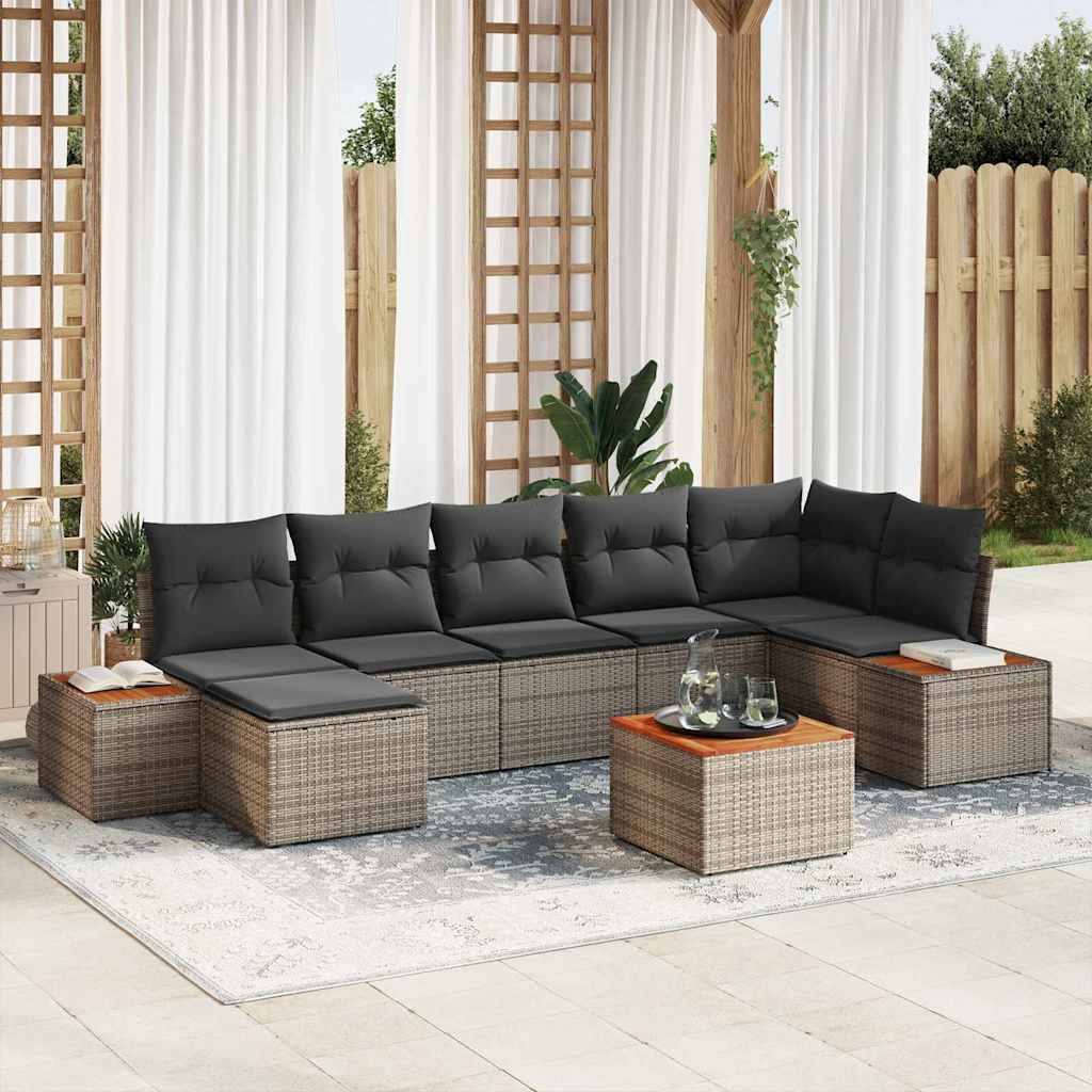 Tuin Sofa Set Met Kussen 7 Pcs Poly Riet
