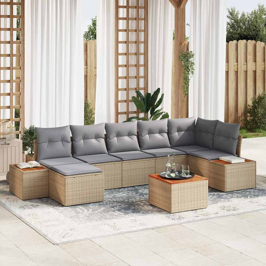 Tuin Sofa Set Met Kussen 7 Pcs Poly Riet