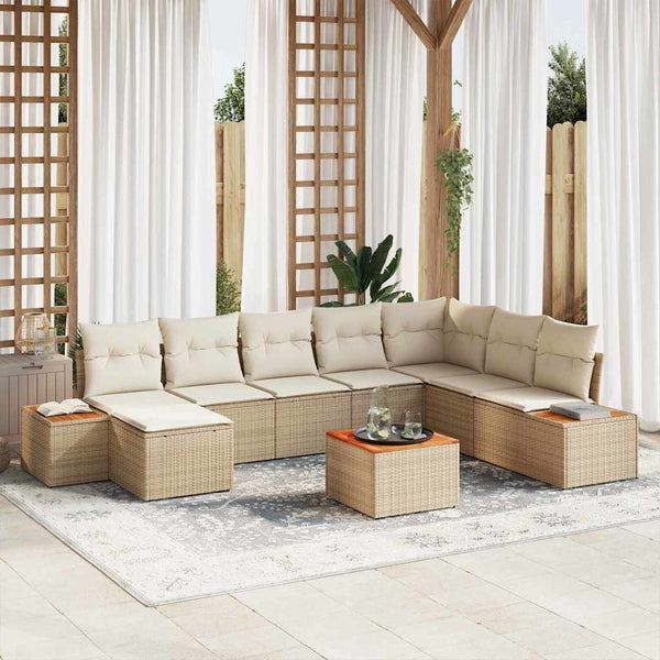 Tuin Sofa Set Met Kussen 8 Pcs Poly Riet
