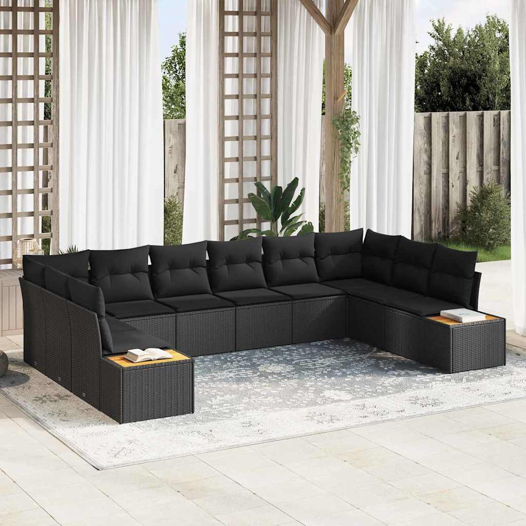 Tuin Sofa Set Met Kussen 10 Pcs Poly Riet