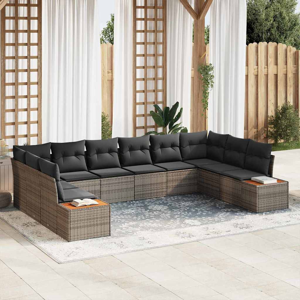Tuin Sofa Set Met Kussen 10 Pcs Poly Riet