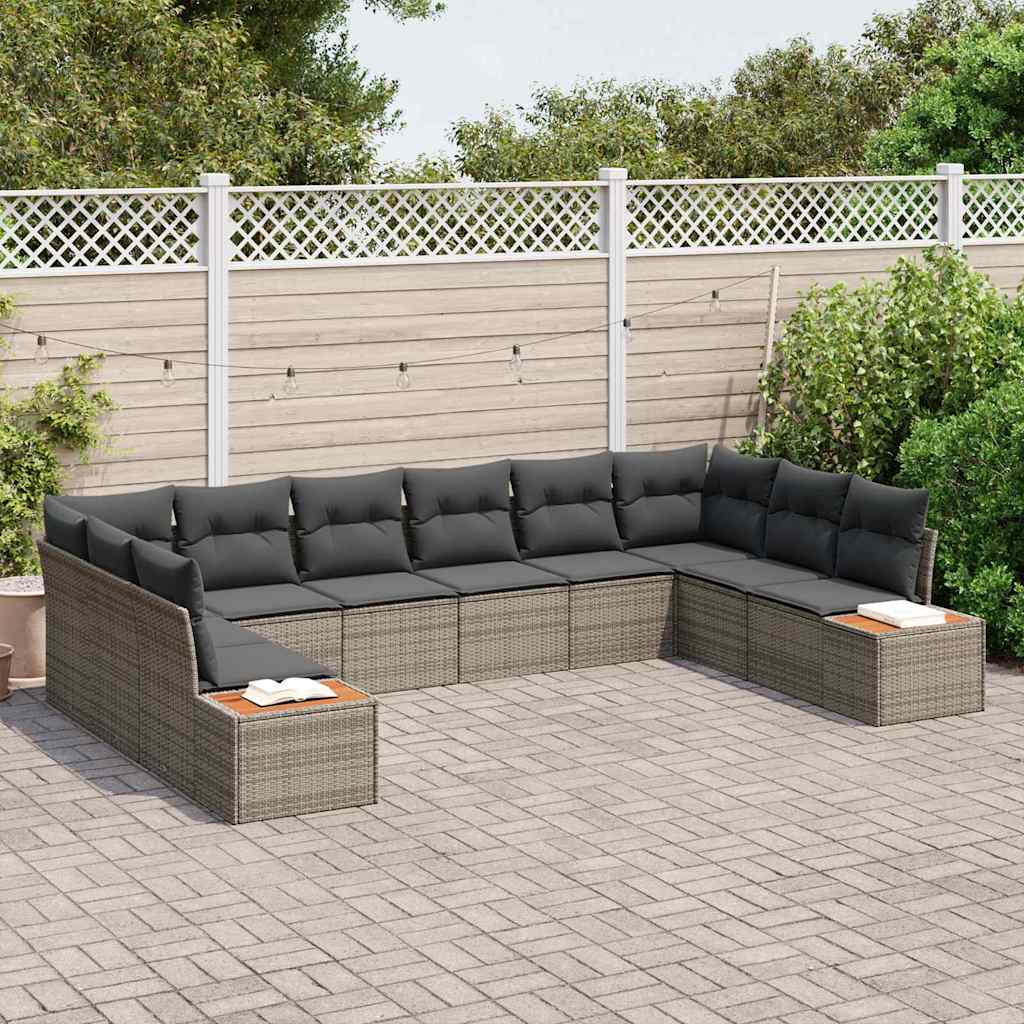 Tuin Sofa Set Met Kussen 10 Pcs Poly Riet