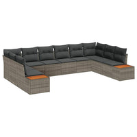 Tuin Sofa Set Met Kussen 10 Pcs Poly Riet