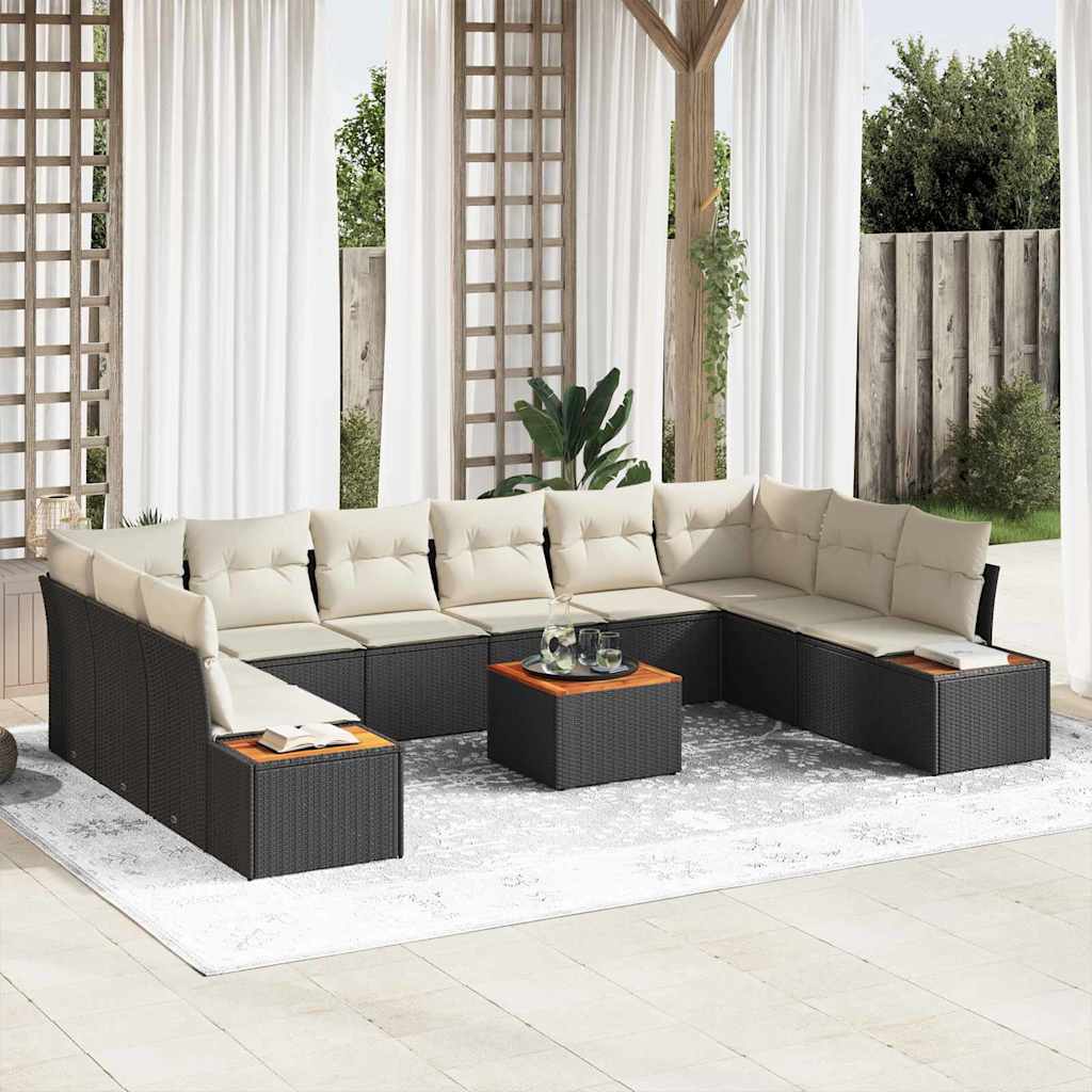 Tuin Sofa Set Met Kussen 10 Pcs Poly Riet