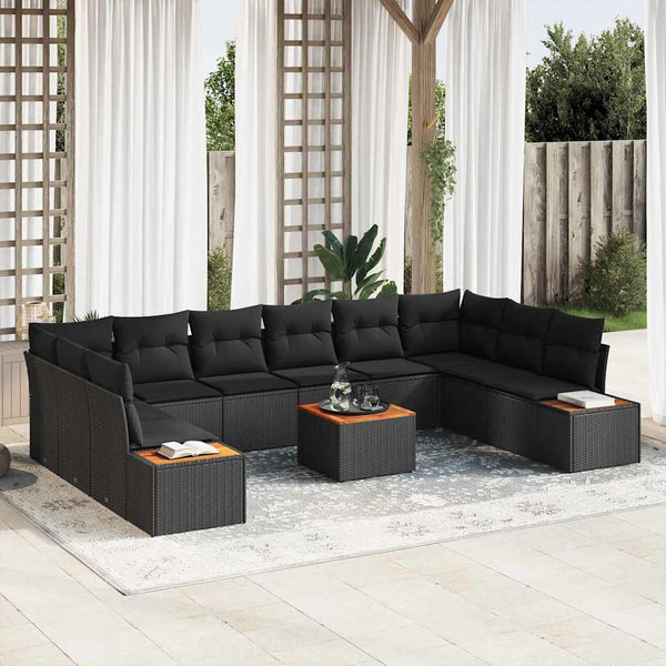Tuin Sofa Set Met Kussen 10 Pcs Poly Riet