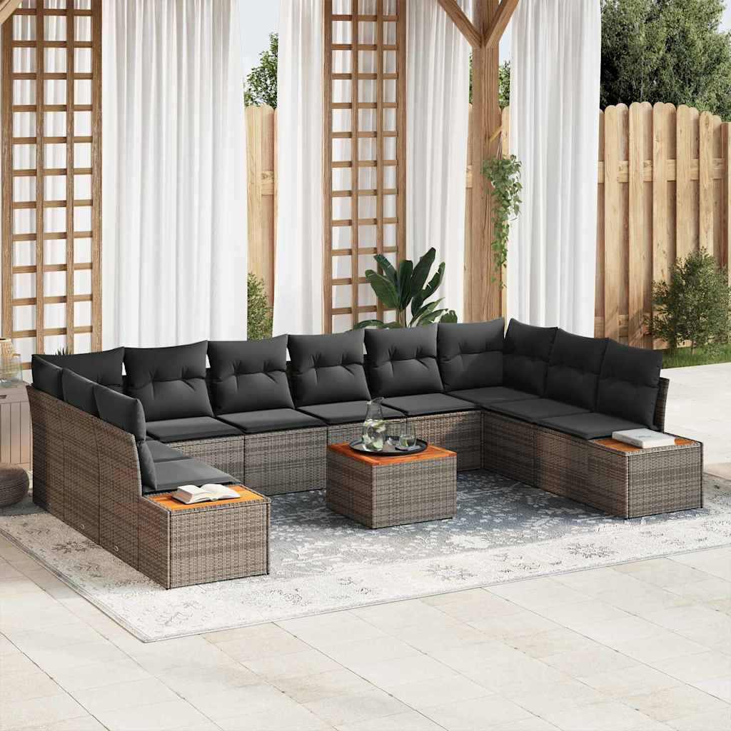 Tuin Sofa Set Met Kussen 10 Pcs Poly Riet