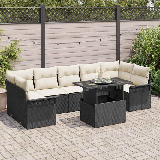 Tuin Sofa Set Met Kussen 8 Pcs Poly Riet