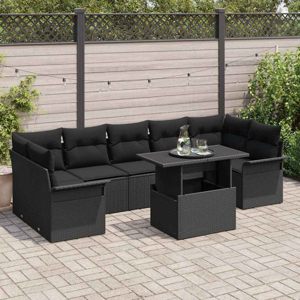 Tuin Sofa Set Met Kussen 8 Pcs Poly Riet