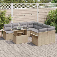 Tuin Sofa Set Met Kussen 9 Pcs Poly Riet
