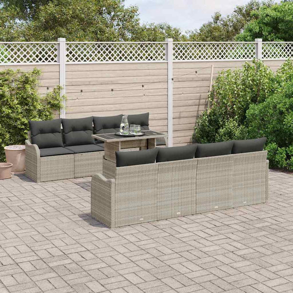 Tuin Sofa Set Met Kussen 7 Pcs Poly Riet