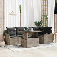 Tuin Sofa Set Met Kussen 6 Pcs Poly Riet