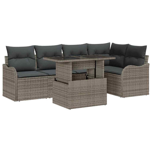 Tuin Sofa Set Met Kussen 6 Pcs Poly Riet