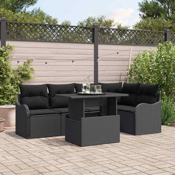 Tuin Sofa Set Met Kussen 6 Pcs Poly Riet